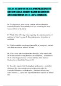TEXAS JURISPRUDENCE COMPREHENSIVE REVIEW EXAM SCRIPT EXAM QUESTIONS AND SOLUTIONS 2026 100&percnt; CORRECT&period;