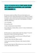 TEXAS JURISPRUDENCE TEST BANK EXAMS SET COMPLETE QUESTIONS AND ANSWERS 2026 GRADED A&plus;