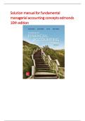 Solution Manual for Fundamental Managerial Accounting Concepts&comma; 10th Edition by Edmonds &ndash; All Chapters 1-14 PDF