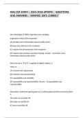 ASQ CQT EXAM &vert; 2025&sol;2026 UPDATE &vert; QUESTIONS AND ANSWERS &vert; VERIFIED 100&percnt; CORRECT