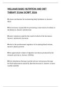 WILLIAMS BASIC NUTRITION AND DIET THERAPY EXAM SCRIPT 2026