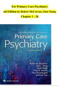 Test Bank For Primary Care Psychiatry 2nd Edition By Robert McCarron ISBN-9781496349217