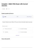 CompSci - D684 WGU Exam with Correct Answers