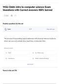 WGU D684 intro to computer science Exam Questions with Correct Answers 100&percnt; Solved