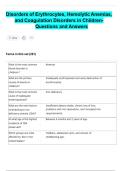 Disorders of Erythrocytes&comma; Hemolytic Anemias&comma;  and Coagulation Disorders in Children Questions and Answers