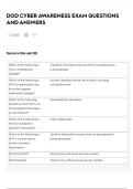 DOD CYBER AWARENESS EXAM QUESTIONS AND ANSWERS