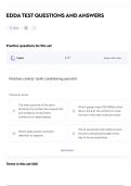 EDDA TEST QUESTIONS AND ANSWERS