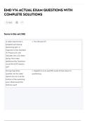 EMD V14 ACTUAL EXAM QUESTIONS WITH COMPLETE SOLUTIONS