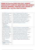 PMHNP-BC Practice EXAM 2026-2027 NEWEST  VERSION WITH COMPLETE QUESTIONS AND CORRECT  DETAILED ANSWERS VERIFIED 100&percnt; GRADED A&plus;  BRAND NEW &excl;&excl; ACTUAL PRACTICE EXAM