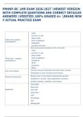 PMHNP-BC LMR EXAM 2026-2027 NEWEST VERSION  WITH COMPLETE QUESTIONS AND CORRECT DETAILED  ANSWERS VERIFIED 100&percnt; GRADED A&plus; BRAND NEW  &excl;&excl; ACTUAL PRACTICE EXAM  