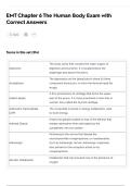 EMT Chapter 6 The Human Body Exam with Correct Answers