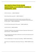 NLN MATH PRACTICE EXAM QUESTIONS & ACCURATE CORRECT ANSWERS 100&percnt;