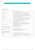 Epidemiology PHC 6001&colon; Exam 1 Review Questions & Answers 