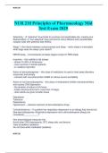 NUR 210 Principles of Pharmacology Mid  Test Exam 2025