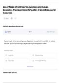Essentials of Entrepreneurship and Small Business Management Chapter 3 Questions and Answers