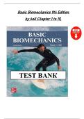 FULL TEST BANK &vert; Basic Biomechanics 9th Edition by Susan J&period; Hall &vert; Chapters 1&ndash;15 Complete Exam Questions & Verified Answers