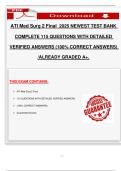 ATI Med Surg 2 Final  2025 NEWEST TEST BANK COMPLETE 115 QUESTIONS WITH DETAILED VERIFIED ANSWERS &lpar;100&percnt; CORRECT ANSWERS&rpar; &sol;ALREADY GRADED A&plus;&period;
