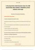 IL Nursing Home Administrator Exam ALL 400 QUESTIONS AND CORRECT ANSWERS LATEST UPDATE THIS YEAR