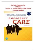  Emergency Care 14th Edition Test Bank&colon; 100&percnt; Verified Questions & Answers for EMT Certification Prep