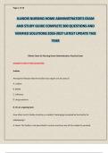 ILLINOIS NURSING HOME ADMINISTRATOR'S EXAM AND STUDY GUIDE COMPLETE 300 QUESTIONS AND VERIFIED SOLUTIONS 2026-2027 LATEST UPDATE THIS YEAR