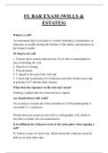 FL BAR EXAM &lpar;WILLS & ESTATES&rpar; QUESTIONS AND ANSWERS 2026