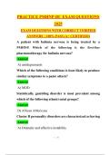 PRACTICE PMHNP-BC EXAM QUESTIONS AND ANSWERS