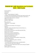 PMHNP-BC LMR Questions and Answers 2025 - 2026 Guide