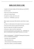 ISDS 3115 TEST 2 MC QUESTIONS AND ANSWERS 2026