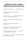 SEMINOLE STATE CAMPELL BIOLOGY FINAL EXAM REVIEW QUESTIONS AND ANSWERS 2026