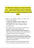 VA DEQ ESC Inspector Exam Practice Test &ndash; Questions And Correct Answers &lpar;Verified Answers&rpar; Plus Rationales 2026 Q&A