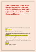 APhA Immunization Exam&vert; Brand New Exam Questions with 100&percnt; Correct Clear Answers&vert; All Graded A&plus;&vert;Latest Premium Update&vert;100&percnt; Guaranteed Success