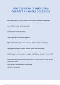 NSG 318 EXAM 3 WITH 100&percnt; CORRECT ANSWERS 2025&sol;2026