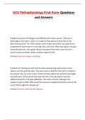 GCU Pathophysiology Final Exam Questions and Answers