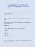 NSG 318 EXAM 1 WITH 100&percnt; CORRECT ANSWERS 2025&sol;2026