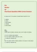 Fitz Review for Final Exam Questions With Correct Answers 