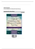 Test Bank for Clinical Guidelines for Advanced Practice Nursing&comma; 3rd Edition by Geraldine M&period; Collins-Bride&comma; 9781284093131&comma; Covering Chapters 1-71 &vert; Includes Rationales
