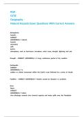 AQA GCSE Geography - Natural Hazards Exam Questions With Correct Answers