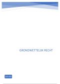 Samenvatting -  Grondwettelijke recht en rechten & vrijheden &lpar;B2G008&rpar;