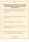 ASREB Arizona School of Real Estate and Business EXAM ALL 200 QUESTIONS AND CORRECT ANSWERS LATEST UPDATE THIS YEAR