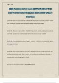 SCDA Radiation Safety Exam COMPLETE QUESTIONS AND VERIFIED SOLUTIONS 2026-2027 LATEST UPDATE THIS YEAR