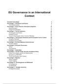 College aantekeningen EU Governance in an International Context &lpar;S&lowbar;EUGIC&rpar; 