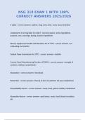 NSG 318 EXAM 1 WITH 100&percnt; CORRECT ANSWERS 2025&sol;2026