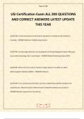 USI Certification Exam ALL 200 QUESTIONS AND CORRECT ANSWERS LATEST UPDATE THIS YEAR
