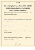 NC Building Contractor Final EXAM