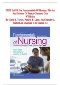 Full Test Bank for Fundamentals of Nursing 9th Edition Taylor &vert; All Chapters 1-46 &vert; NCLEX&reg; Prep & Instructor Resources