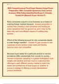 BSG Comprehensive Final Exam Newest Actual Exam  Preparation With Complete Questions And Correct  Answers With Rationales&vert;&vert;Verified Exam&excl;&excl; &vert; Already  Graded A&plus;&vert;&vert;Newest Exam Version&excl;&excl;&excl;
