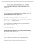 HSC 4551 FINAL EXAM QUESTIONS AND ANSWERS&period;