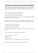 PN 2006 PRE LEC QUIZZES EXAM QUESTIONS AND ANSWERS