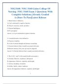 NSG 3160 Galen College Of  Nursing -NSG 3160 Exam 1 Questions With  Complete Solutions&period;&vert;Already Graded  A&plus;&vert;Sure To Pass&vert;Latest Release