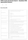 N3134 Acute and Chronic Exam 2 &ndash; Questions With Appropriate Solutions